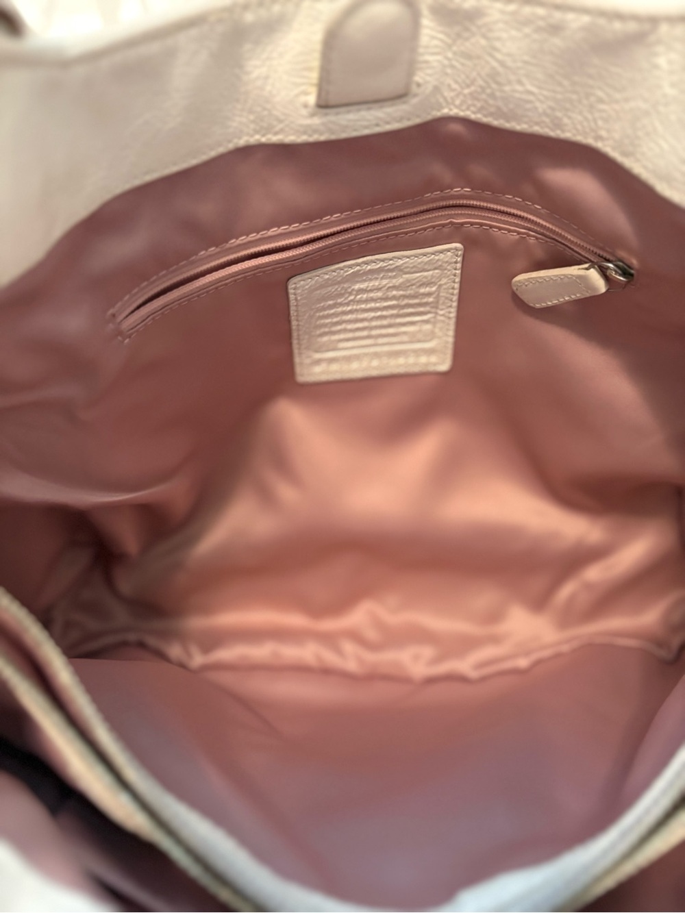 Coach White Patent Leather Shoulder Tote - Picture 4 of 9